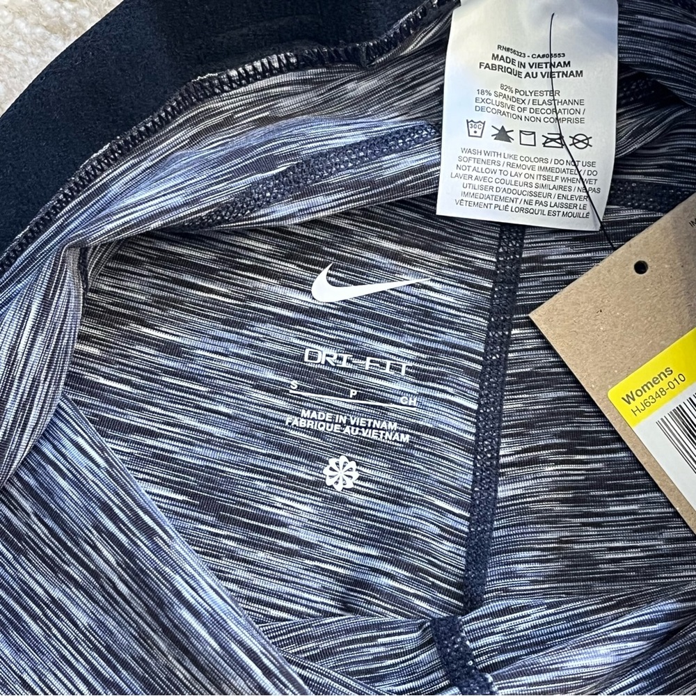 NEW Nike Pro Shorts Womens Small Blue Spacedye High Rise Training Compression - Picture 8 of 11